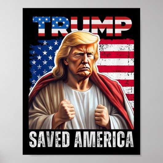 Kerstman Trump Kerst Humor Funny Trump Xmas Tank Poster (Voorkant)