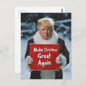 Kerstman Trump: "Maak kerst weer geweldig" Briefkaart (Voorkant / Achterkant)