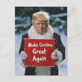 Kerstman Trump: "Maak kerst weer geweldig" Briefkaart (Voorkant)