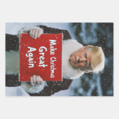 Kerstman Trump: "Maak kerst weer geweldig" Inpakpapier Vel (Voorkant)