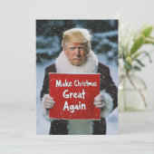 Kerstman Trump: "Maak kerst weer geweldig" Kaart (Staand voorkant)