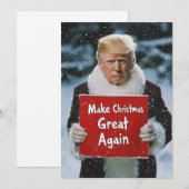 Kerstman Trump: "Maak kerst weer geweldig" Kaart (Voorkant / Achterkant)