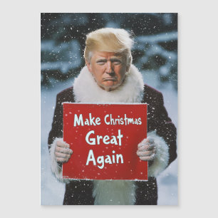 Kerstman Trump: "Maak kerst weer geweldig" Magnetische Uitnodiging