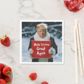 Kerstman Trump: "Maak kerst weer geweldig" Servet (Insitu)