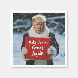 Kerstman Trump: "Maak kerst weer geweldig" Servet