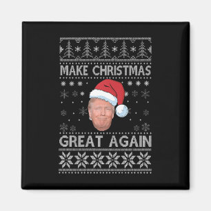 Kerstman Trump maakt kerst weer geweldig lelijk zw Magneet
