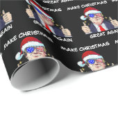 Kerstman Trump maken Kerstmis weer geweldig Kerstm Cadeaupapier (Rol Hoek)