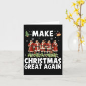 Kerstman Trump maken Kerstmis weer geweldig Kerstm Kaart (Gele Bloem)