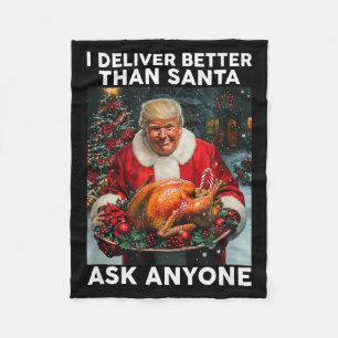 Kerstman Trump Turkije Kerst Grappige Viering Fleece Deken