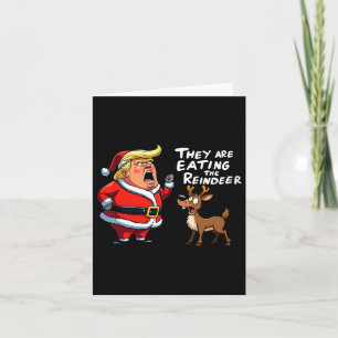 Kerstman Trump, ze eten het rood Kaart