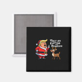 Kerstman Trump, ze eten het rood Magneet (Voorkant / Achterkant)