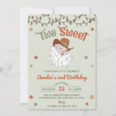 Kerstman twee lief 2e verjaardagsfeest kaart (Voorkant)