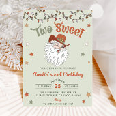 Kerstman twee lief 2e verjaardagsfeest kaart