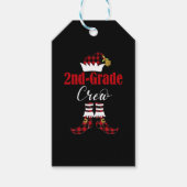 Kerstman tweede klas Elf-leraar student Cadeaulabel (Voorkant)