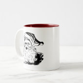  kerstman tweekleurige koffiemok (Voorkant links)