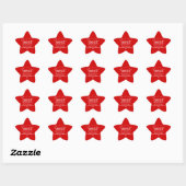 Kerstman typografie pictogrammen ster sticker (Vel)