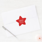 Kerstman typografie pictogrammen ster sticker (Envelop)