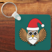 Kerstman Uil Sleutelhanger (Voorkant)