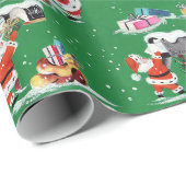 kerstman uit de jaren '60 met ouders cadeaupapier (Rol Hoek)