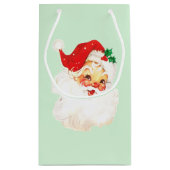 Kerstman uit de jaren vijftig klein cadeauzakje (Achterkant)