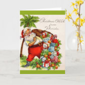 Kerstman uit Florida Kaart (Gele Bloem)