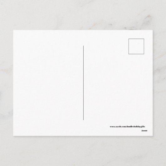 Kerstman uit grootmoeders tijd Kerstkaart Feestdagenkaart (Achterkant)