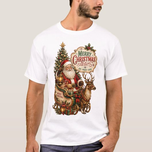 Kerstman uit het verleden t-shirt (Voorkant)