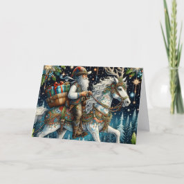 Kerstman uit het Zuidwesten brengt cadeaus op een  Feestdagen Kaart