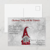 Kerstman Uitnodiging Briefkaart (Voorkant / Achterkant)