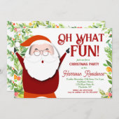 Kerstman Uitnodiging, Oh wat leuk! Kaart (Voorkant / Achterkant)