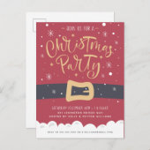 kerstman | uitnodiging voor een feestdag (Voorkant / Achterkant)