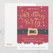 Kerstman | Uitnodiging voor Kerstfeest (Voorkant / Achterkant)