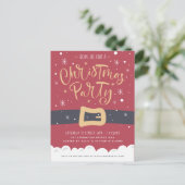 Kerstman | Uitnodiging voor Kerstfeest (Staand voorkant)