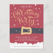 Kerstman | Uitnodiging voor Kerstfeest (Voorkant)