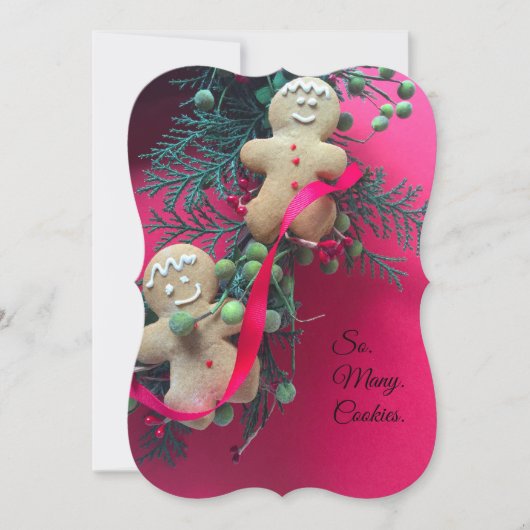 Kerstman uitwisselen van koekjes kaart (Voorkant)