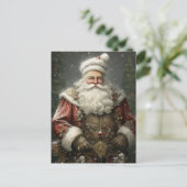 Kerstman Vader Kerst AI Assist Portret Feestdagenkaart (Staand voorkant)