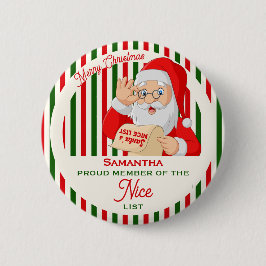 Kerstman Vader Kerst Leuke Lijst Trots Lid Ronde Button 5,7 Cm