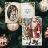  Kerstman Vader Kerst Rendier Decoupage Feestdagen Kaart