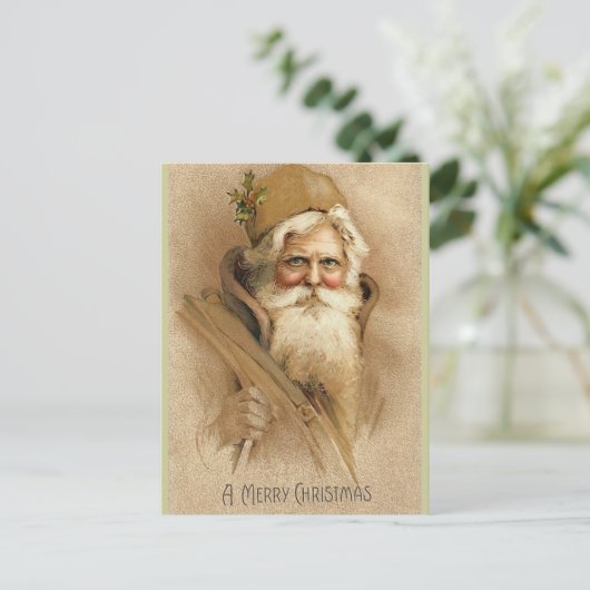 Kerstman / Vader Kerstmis Feestdagenkaart (Staand voorkant)