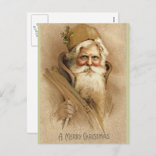  Kerstman / Vader Kerstmis Feestdagenkaart (Voorkant / Achterkant)