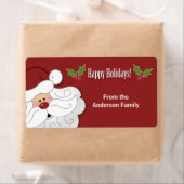 Kerstman Vakantie Bakken / Cookie Sticker (Rood) (Insitu)