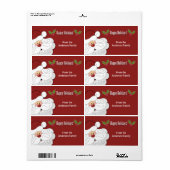 Kerstman Vakantie Bakken / Cookie Sticker (Rood) (Full Sheet)