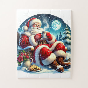 Kerstman Vakantie cacao Legpuzzel