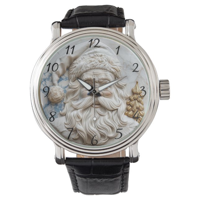 Kerstman Vakantie Genot Horloge (Voorkant)