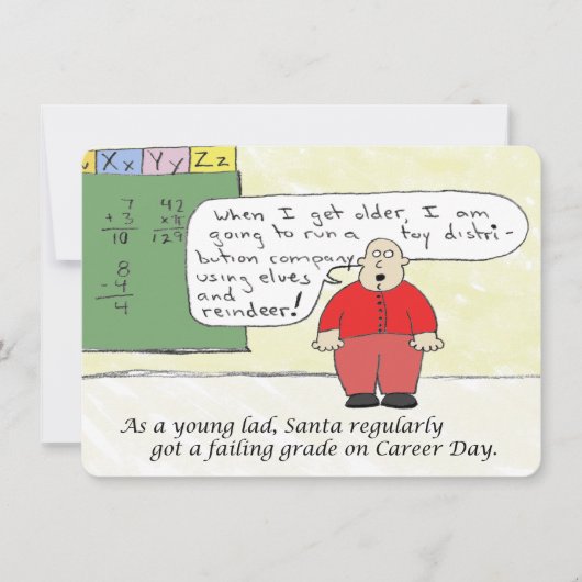 Kerstman Vakantie Kaart (Voorkant)