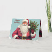 Kerstman Vakantie Kerstmis Kaart (Voorkant)