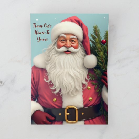 Kerstman Vakantie Kerstmis Kaart (Binnen)