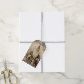 Kerstman Vakantie Oude Stijl Cadeaulabel (Met Touw)