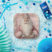 Kerstman Vakantie Papieren Bordje (Feest)