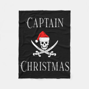 Kerstman Vakantie Piraat Schedel Kerstman Hoed B Fleece Deken